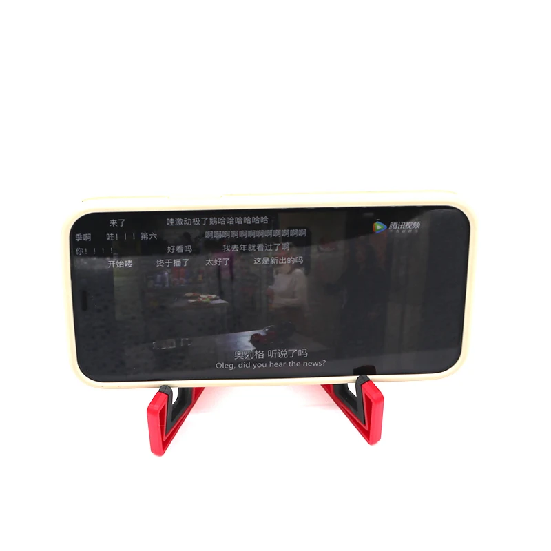 High Quality Travel Plastic Foldable V Shaped Mobile Phone Holders Stand for Desk