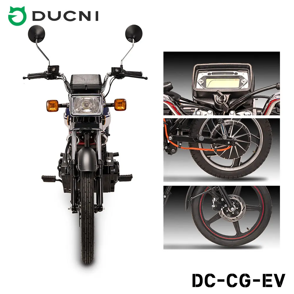 DUCNI CKD SKD 2000W 72V 20Ah Lithium Battery Fast Electric Motorcycles Scooters High Speed Dirt Bike Cheap Electric Motorcycle