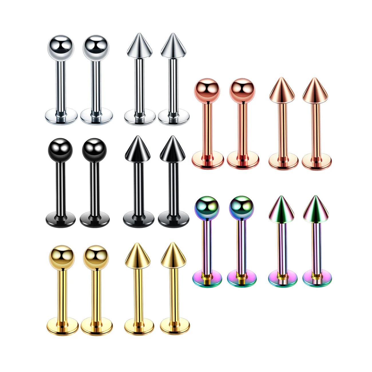 Хирургическая сталь золотое кольцо для губ пирсинг губ серьги для хряща уха губ пирсинг Ombligo