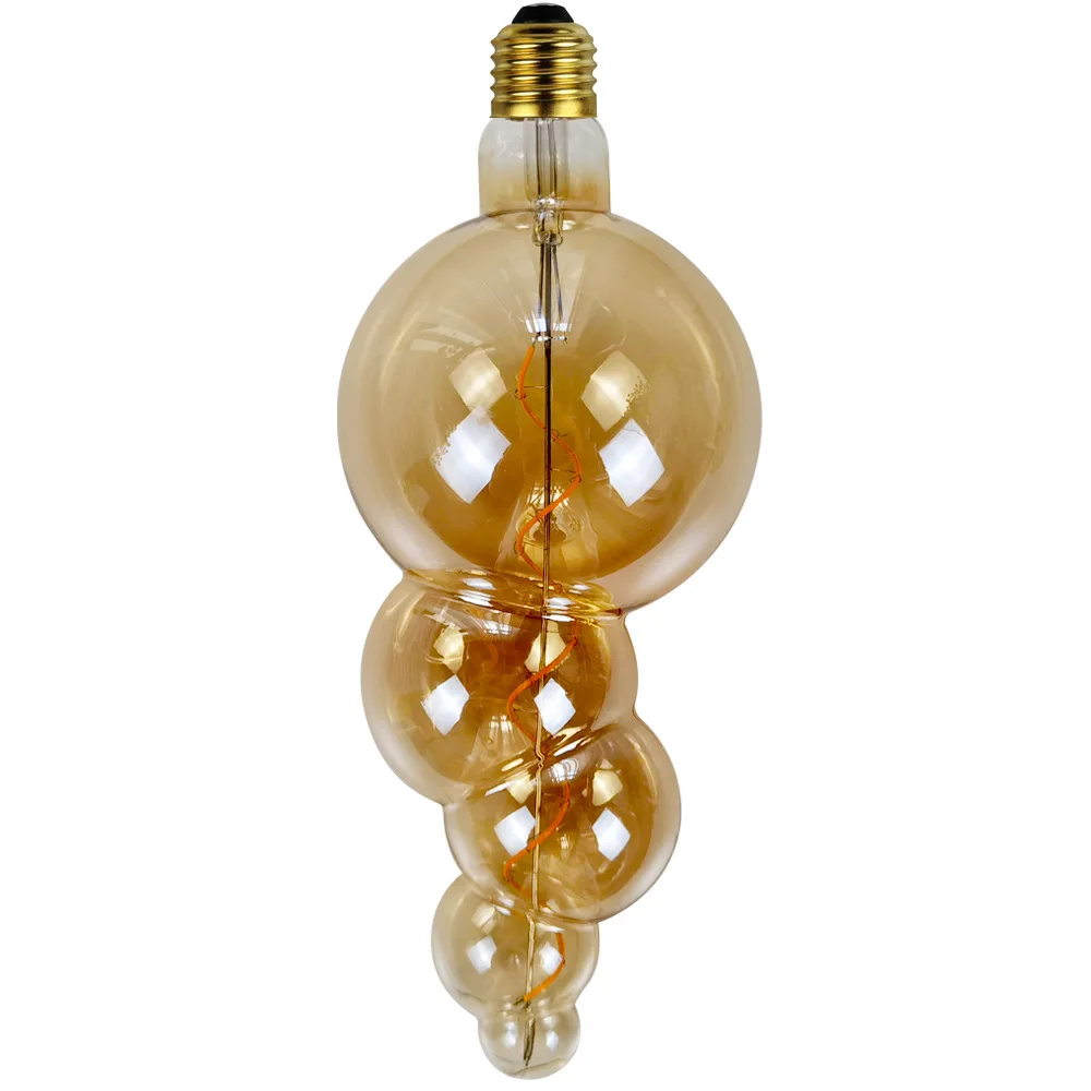LED Soft Filament Special-Shaped Creative Light Bulb Retro Decorative Lighting Warm E27 Screw Large Size Antique Chandelier Lamp