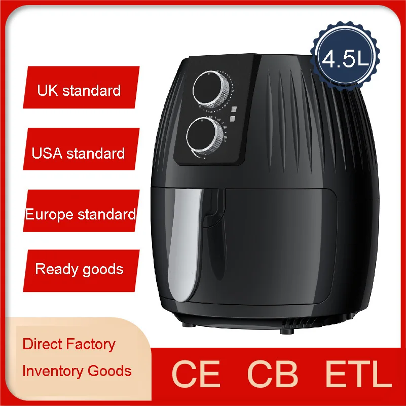 Factory  Air Fryers 4.5l Electric Deep Fryers Amazon Hot Silver Crest Airfryer No-oiL Small Kitchen Appliance
