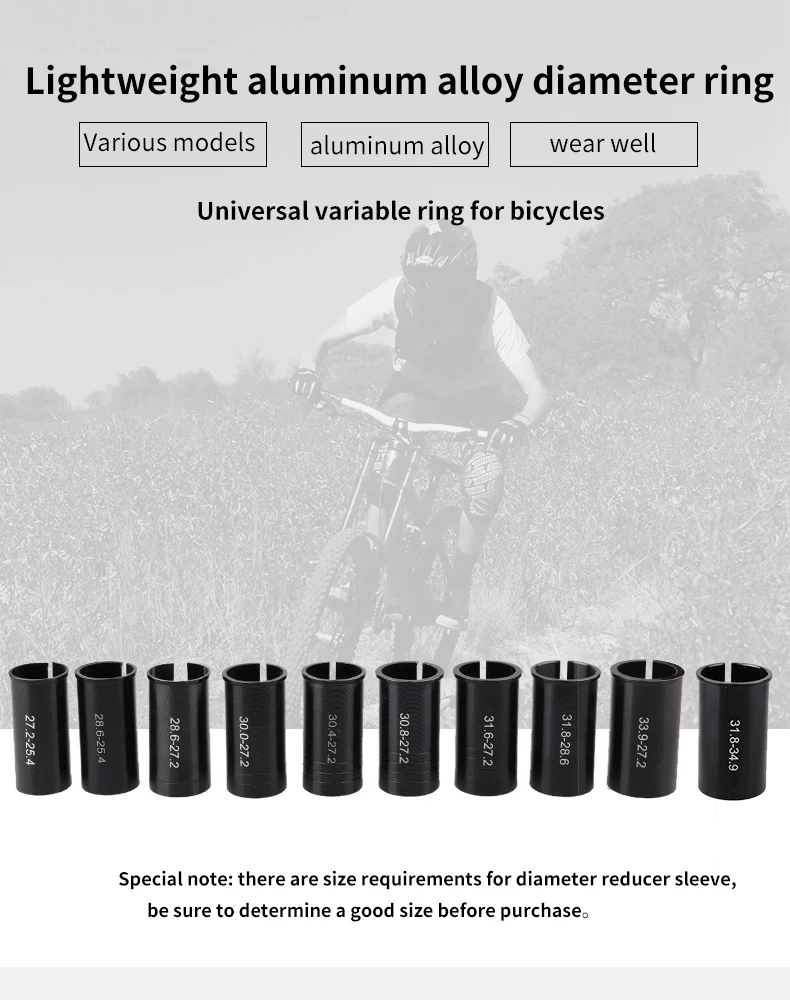 Seat Post Bicycle Seat Tube Adapter Alloy MTB Bike SeatPost Tube Reducing Turn Sleeve Mountain Road Bicycle Cycling Parts HOT