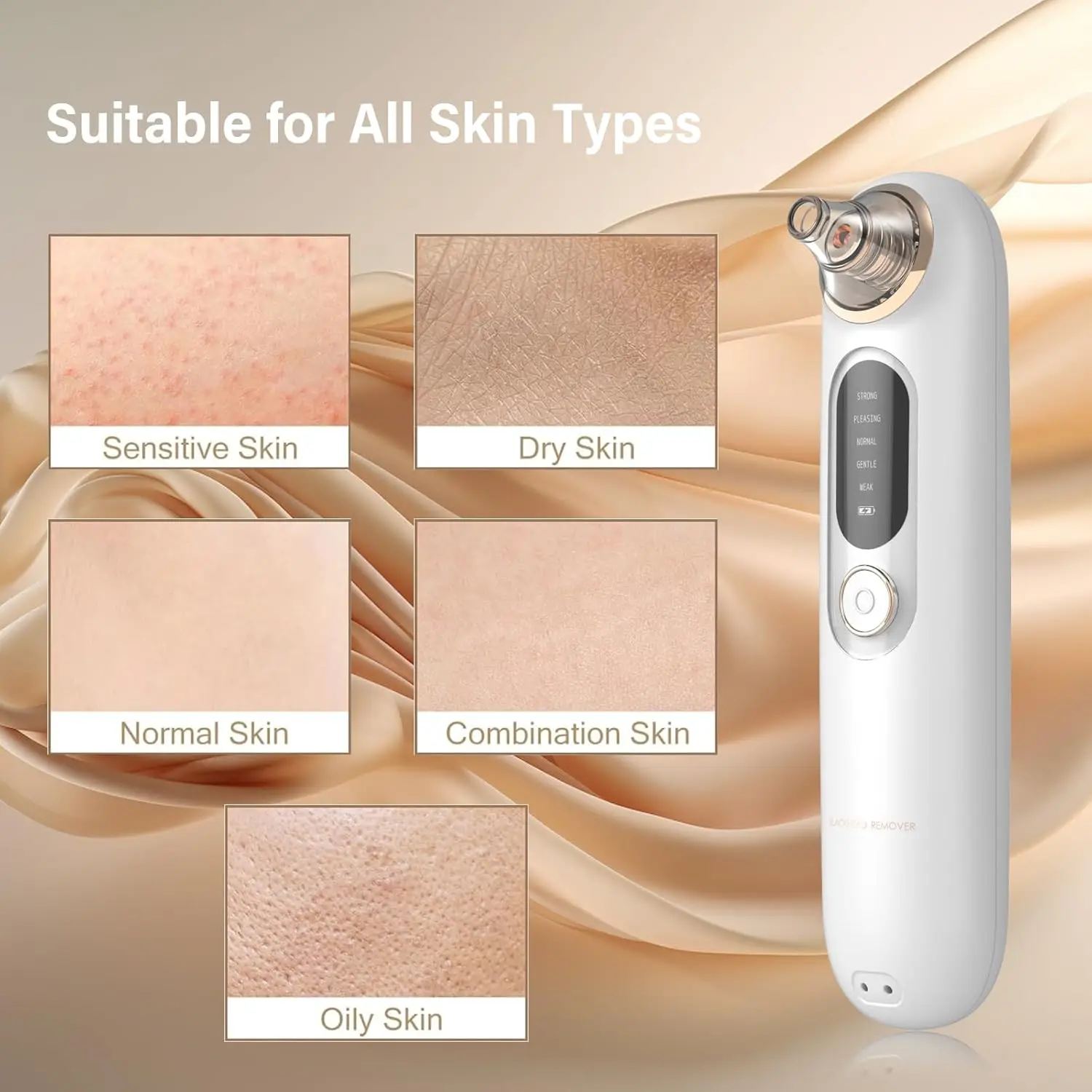 Facial Acne Vacuum Pore Cleaner Blackhead Removal Spot Cleansing Skin Home Spa Peeling Exfoliating Comedo Suction Beauty Device