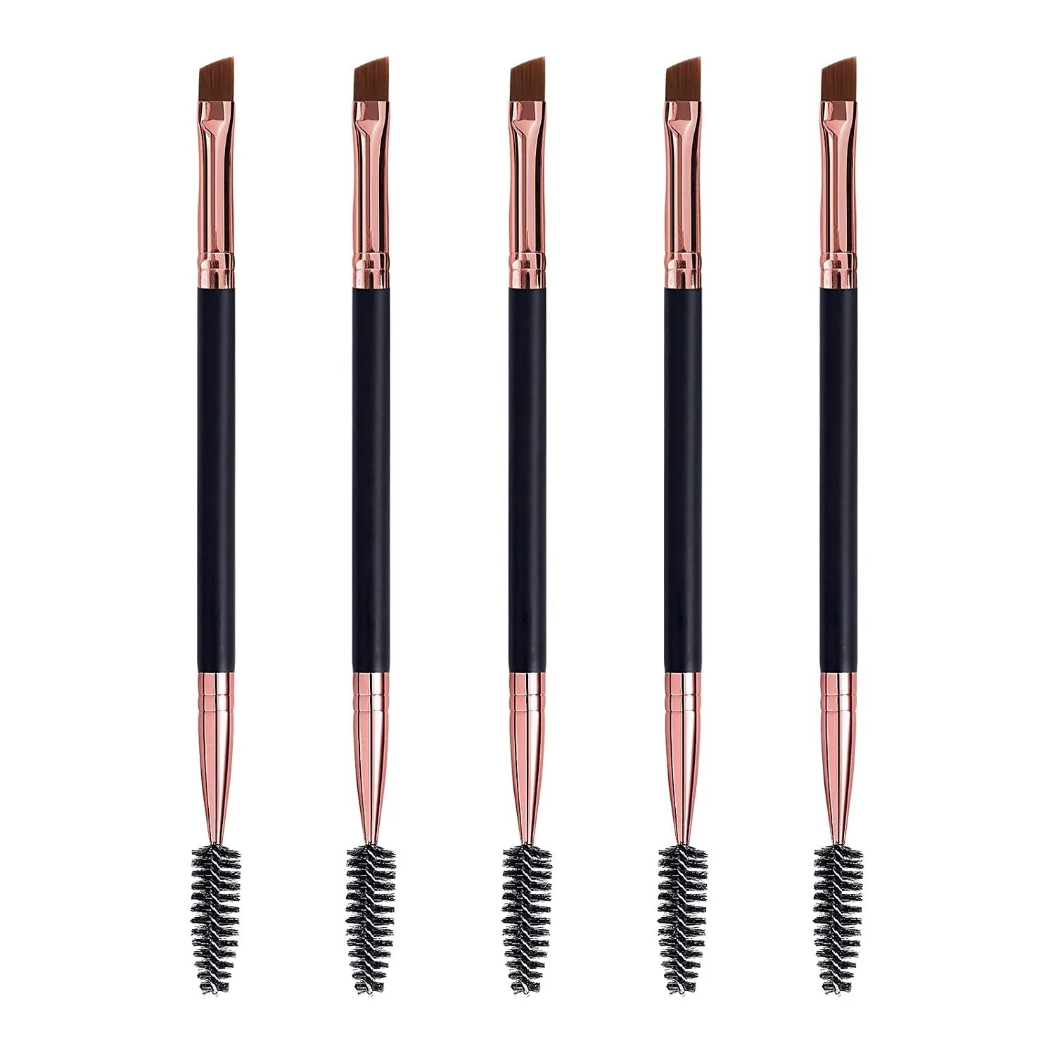 AA Private Label Single Double Sided Angle Thin Square Eyeliner Eye Brow Makeup Brushes Angled Eyelash Mascara Eyebrow Brush