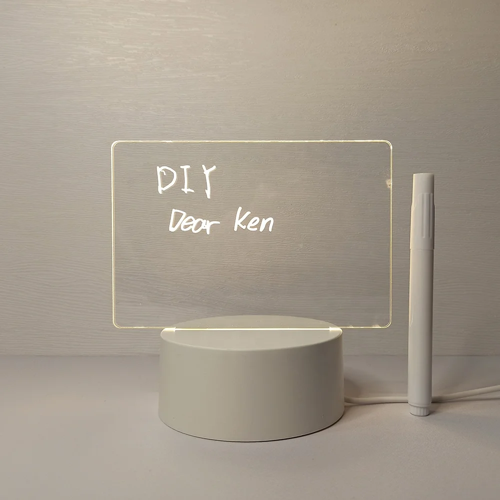 Hot Sale Cute 3D Illusion DIY Night Light Creatives Blank Led Night Light 3D Illusion Acrylic Night Light Lamp