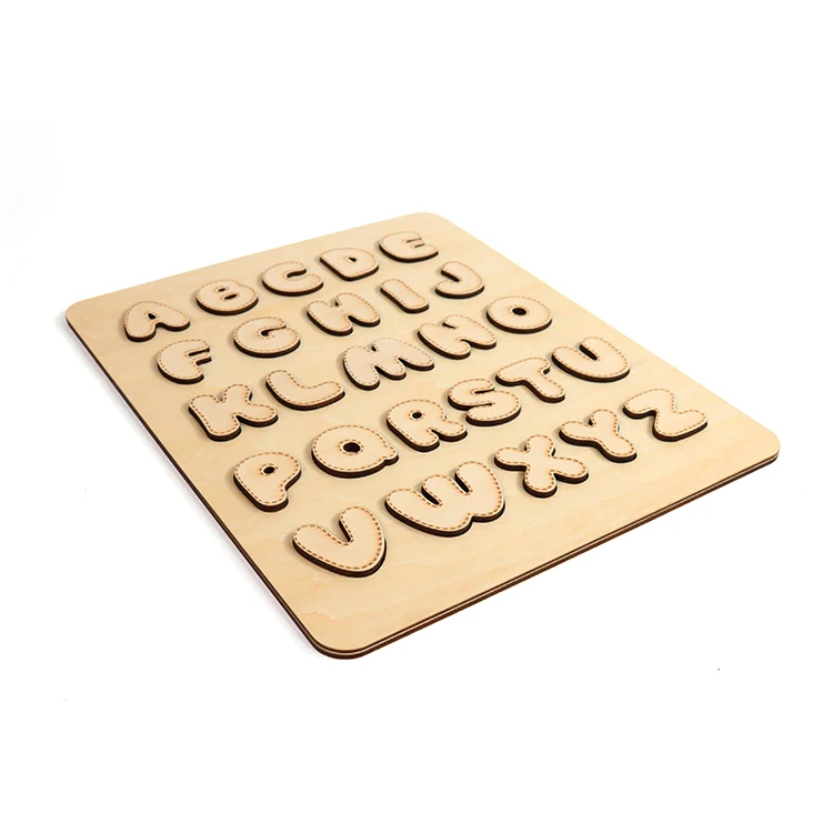 2020 Best Education Tool English Alphabet Puzzle Wooden for Kids Learning