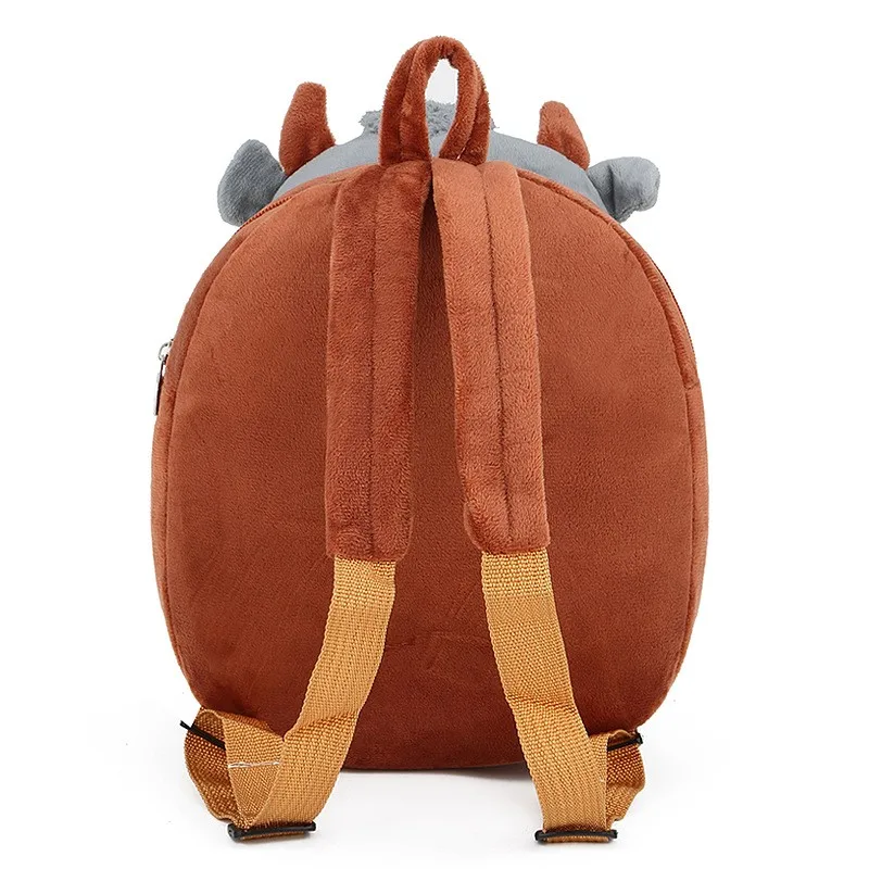 Custom Cute Cartoon Colorful kindergarten Backpacks Stuffed Animals Soft Cow Plush Backpacks