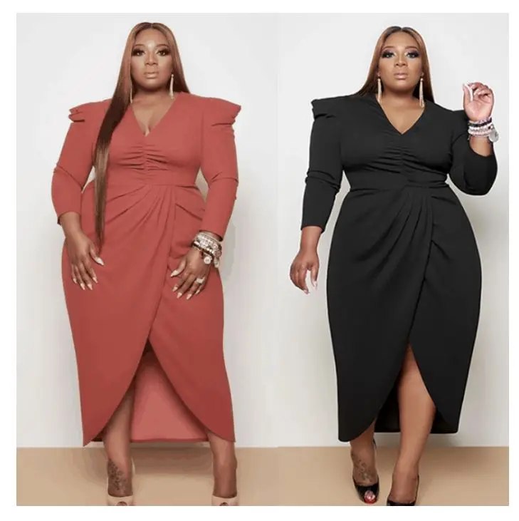 Clothing Vendor Over Size Dresses Irregular Skirt Turkey Women Office Dress xxxxl Plus Size Dress