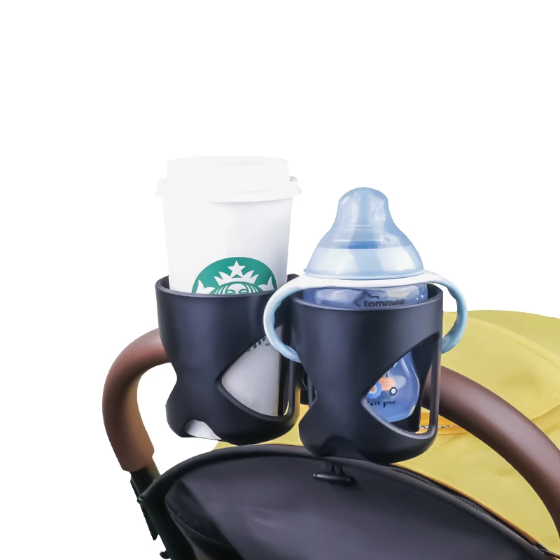 Factory Price Stroller Cup Holder Universal Double Drink Holder 360 Degrees Rotating Dual Cup Holder For Stroller