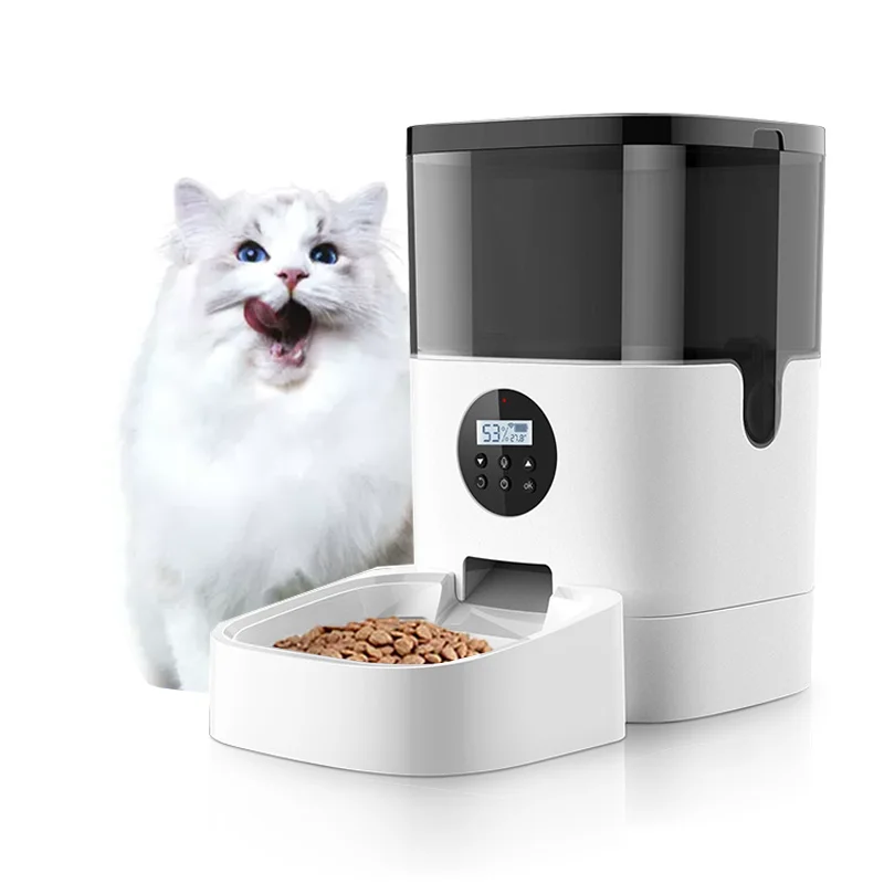 Amazon hot sale 3L cat dog automatic smart pet feeder camera smart pet food dispenser wifi animal feeder robot