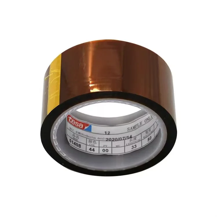 golden finger pi film TESA 51408 0.065mm Powder spray shielding silicone adhesive pi film heat resistant kaptone tape