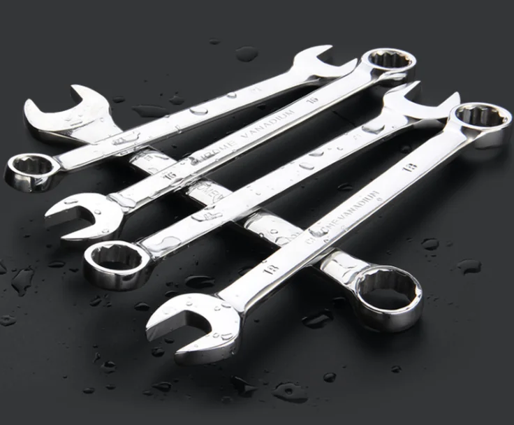 good quality 14PCS Cr-V Combination Wrench Set with Ratchet Wrench tool kit and Adjustable Wrench Household Tool Set