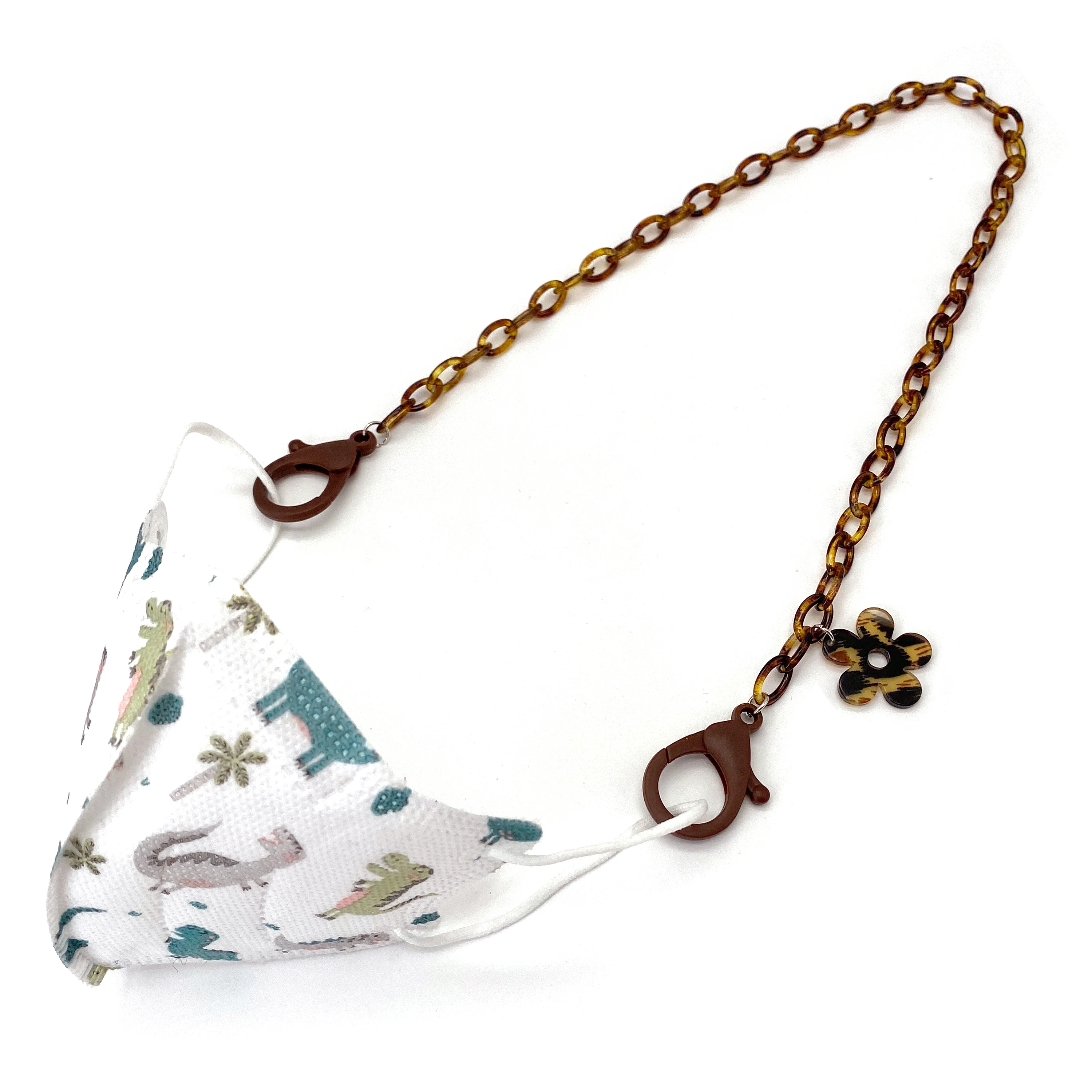 children amber acrylic hanging Anti-lost Face-mask chain