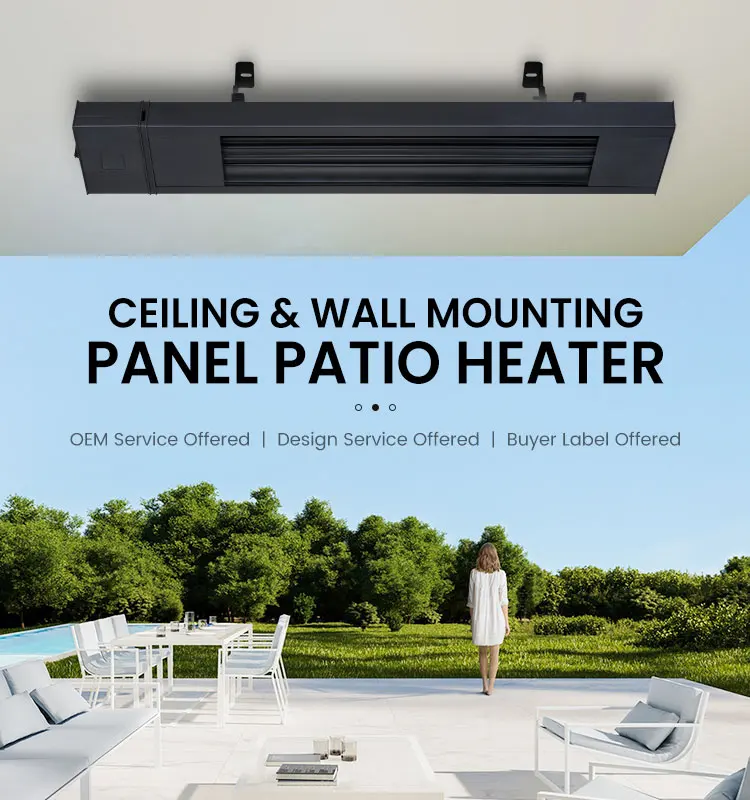 Factory Hot Sales 1800W Electric Aluminium Far Heating Infrared Wall Mounted Electronic Heater