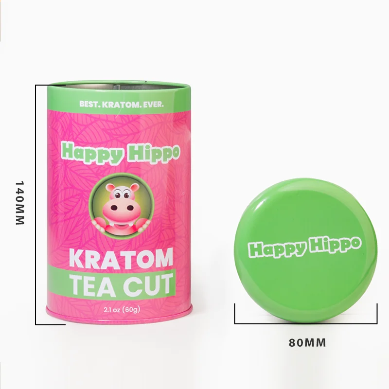 Factory Logo Custom Size Coffee Tin Food Grade Tinplate Metal Tea Bag Box Stackable Tea Tin Round Can With Lids 100ml 300g