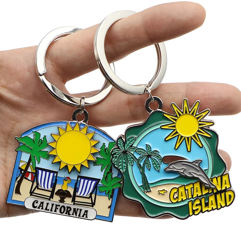 Custom Keyrings Logo Letter Personalized Soft Hard Enamel Badges Keychain Custom Metal Zinc Alloy Key Ring Keychain