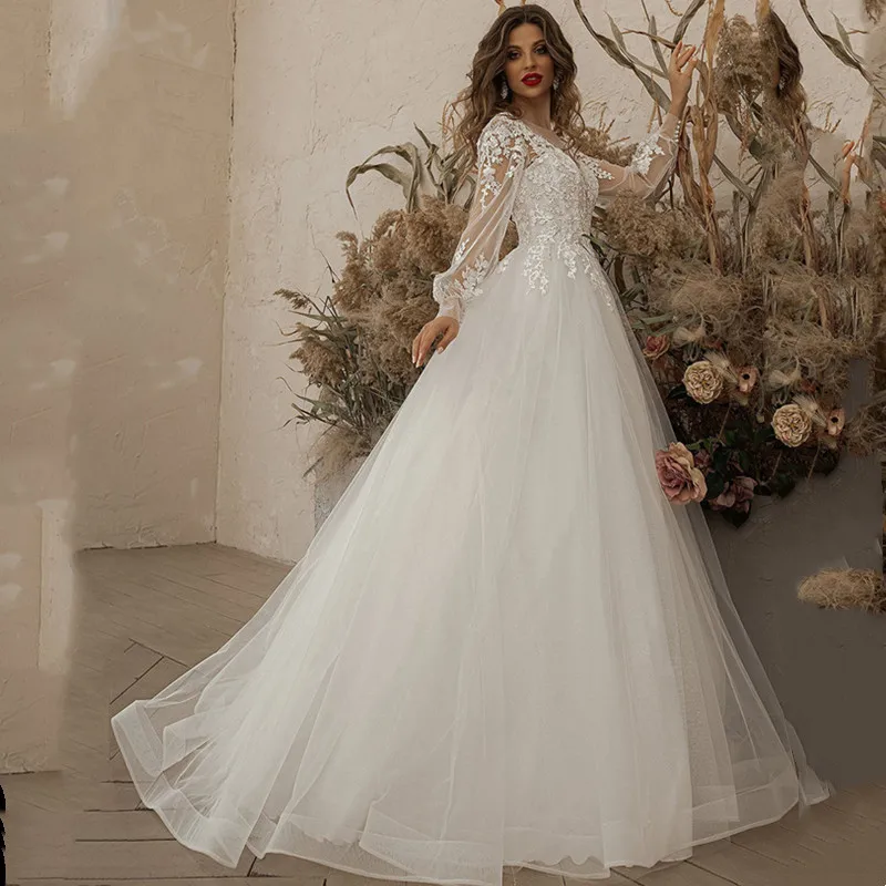 2023 trendy wholesale cheap fashion beautiful ladies modest wedding dress plus size wedding dresses for bride