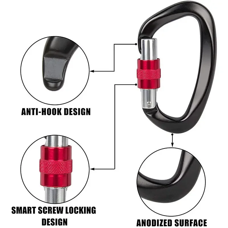 2023 Aluminum carabiner 25KN Ultra-Light Locking Climbing Carabiner