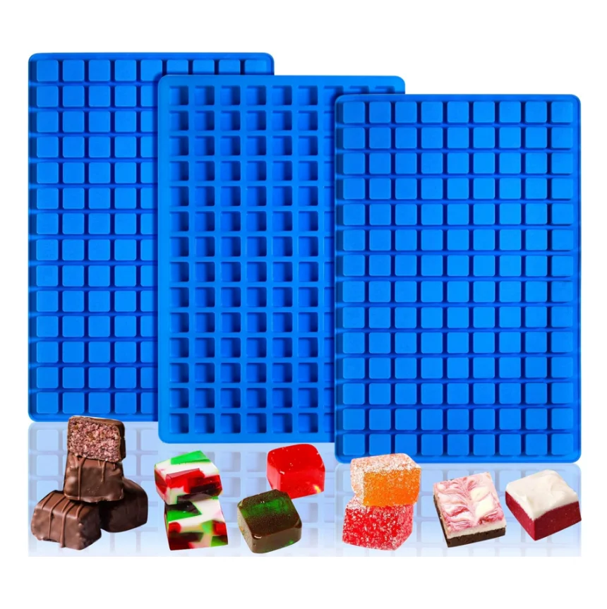 126-Cavity Mini Gummy Caramel Silicone Molds for Fat Bombs, Chocolate Truffles Mold for Hard Candy, Ice Cube
