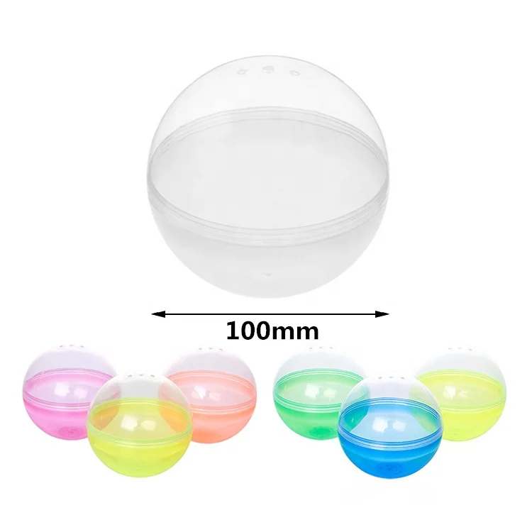 Wholesale 100mm plastic ball toys empty capsule colorful toys for kids