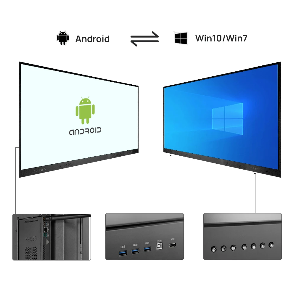 Touch Stand Office Display Classroom Electronic Price Screen School Digital Smart Interactive Flat Panel Whiteboard