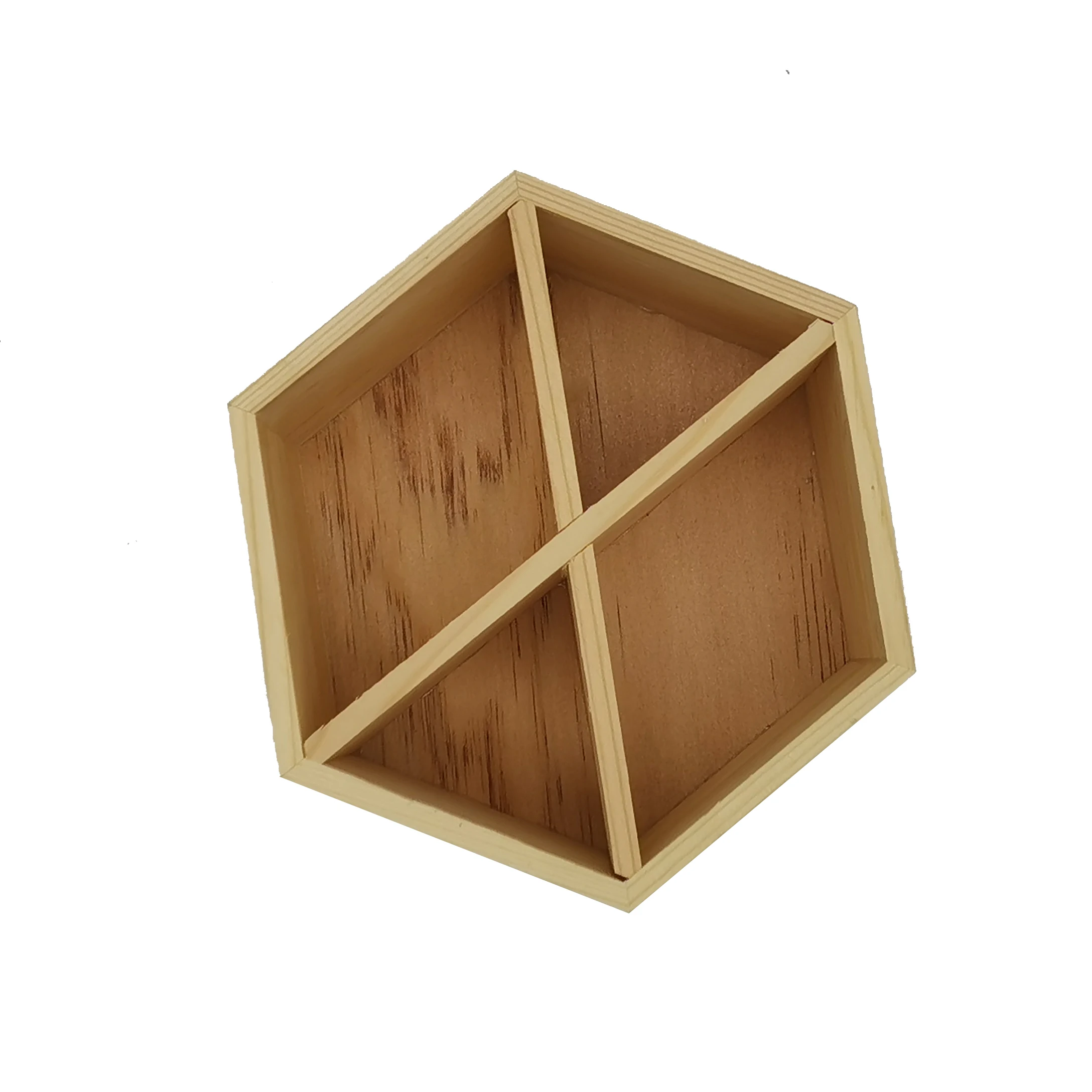 Handcrafted Octagon Box Wood Crafts Decoration Organizer Storage Box Wood Stationery Storage Box