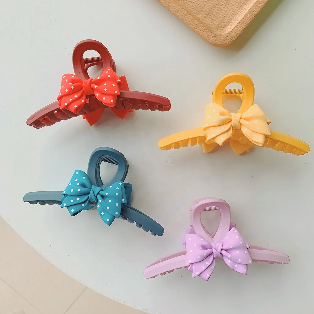 Французский Ретро бант на заказ женская голова Универсальный Матовый крест акула зажим