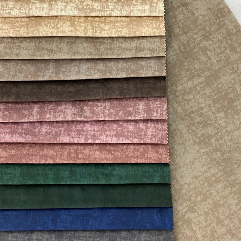 
polyester furniture sofa cover knitting fabric holland velvet print 