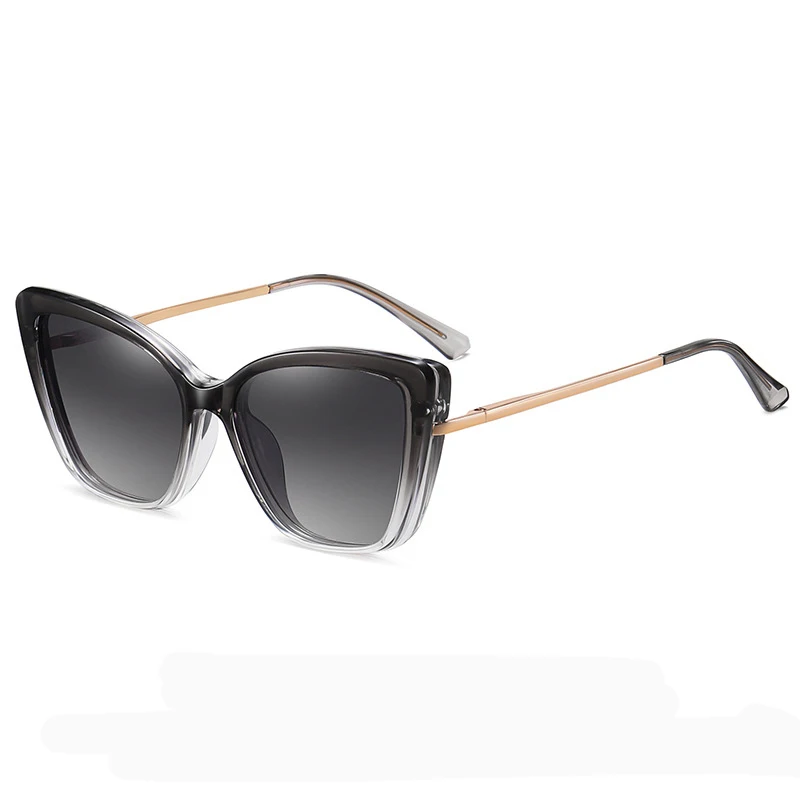 2022 New Fashion Optical Cat Eye Anti Radiation Blue Light Eyeglasses Frames Polarized Clip On Driving Sunglasses
