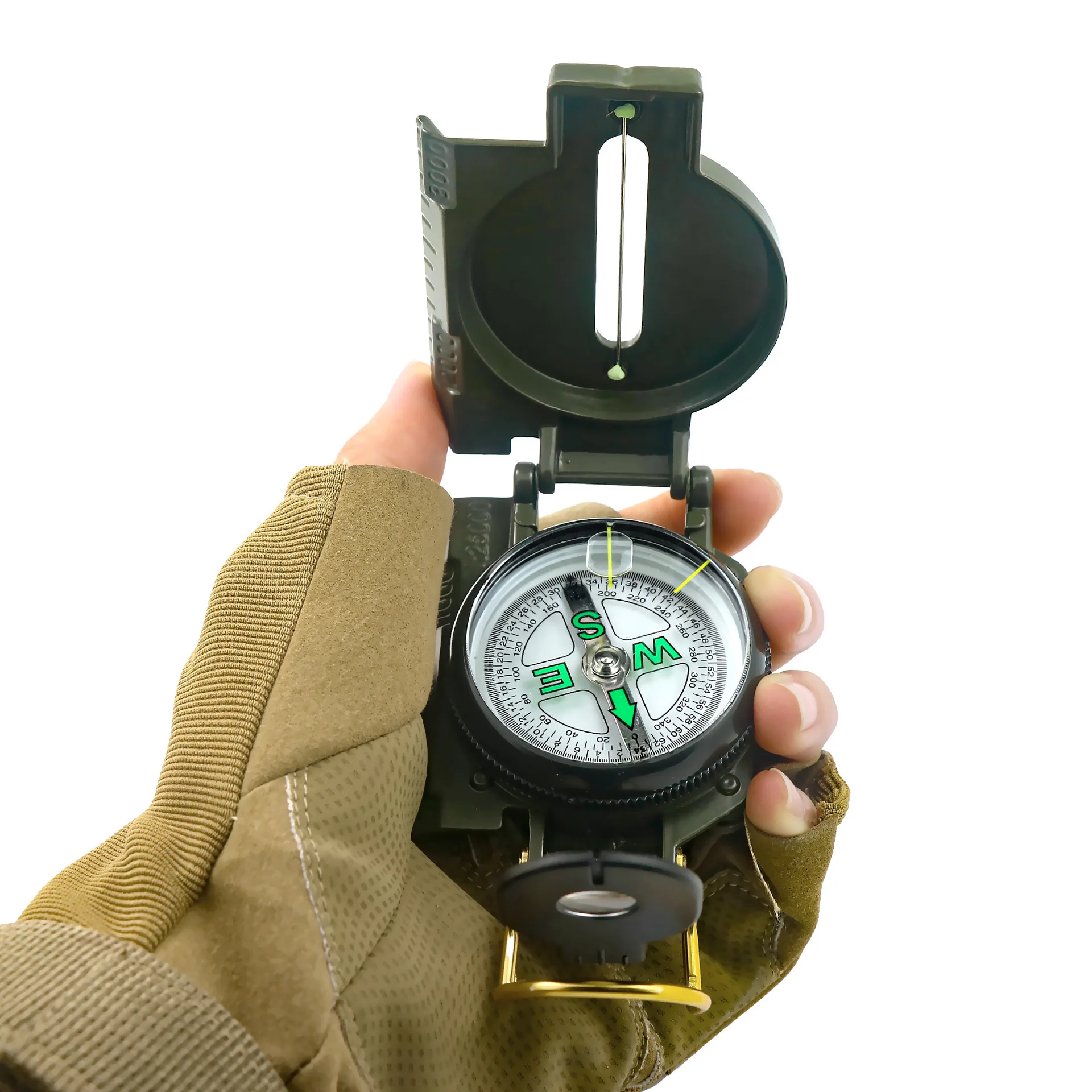 Outdoor Car climbing riding camping survival compass plastic case Liquid Filled Lensatic Compass for aiming on land and water