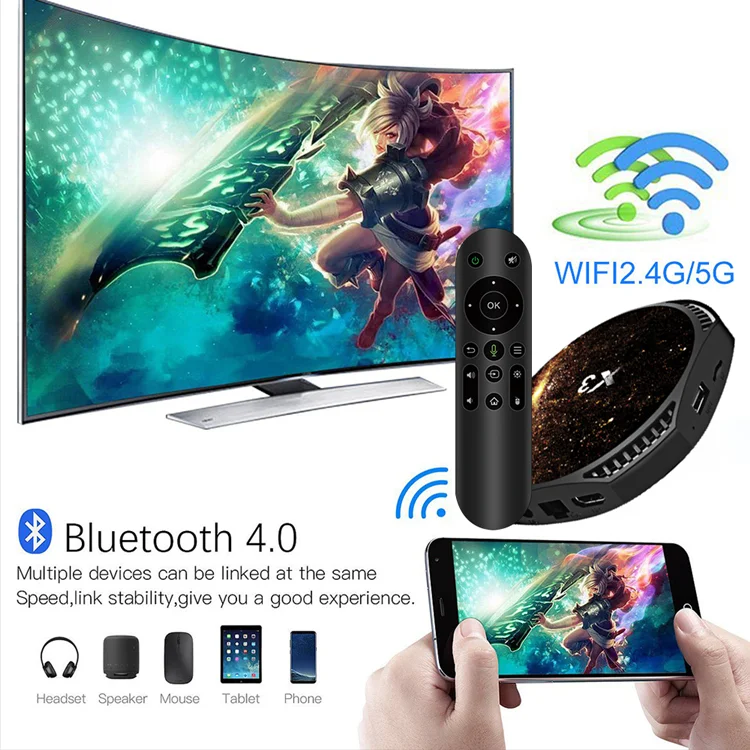2024 X3 Gaming TV Box Video Game Consoles Dual Wireless Controller Android 13 TV Box 4K 20000 Games Arcade Retro Game Console