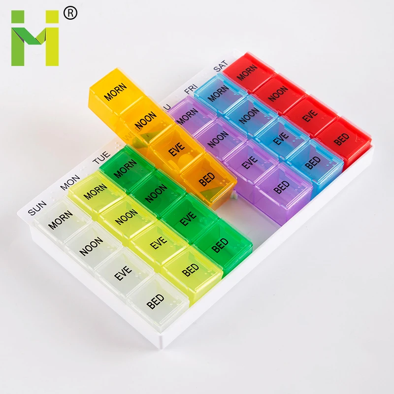 7 Days  Pill Box Organiser Medicine Tablet Sorter Dispenser Compartment Container