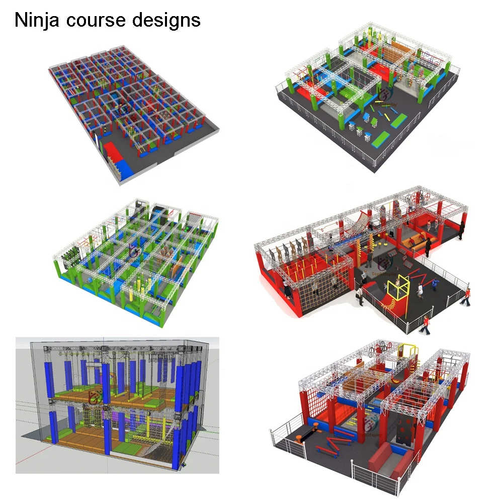 Крытый парк Американский ниндзя воин препятствия для детей для продажи взрослые и дети без защитной сети под заказ Topkidsplay принимается