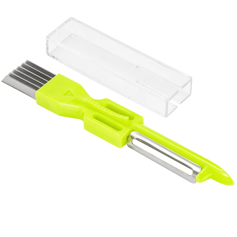 Multifunctional Vegetable Kitchen Gadget Tool Scallion Knife Shred Fruit Onion Cutter Slicer Peeler Chopper Shredder