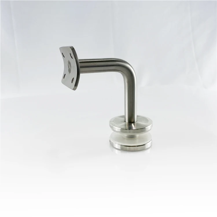 Modern Design Balustrade Fittings Glass To Tube 90 Degree Round Stainless Steel Railing Stair Handrail Bracket
