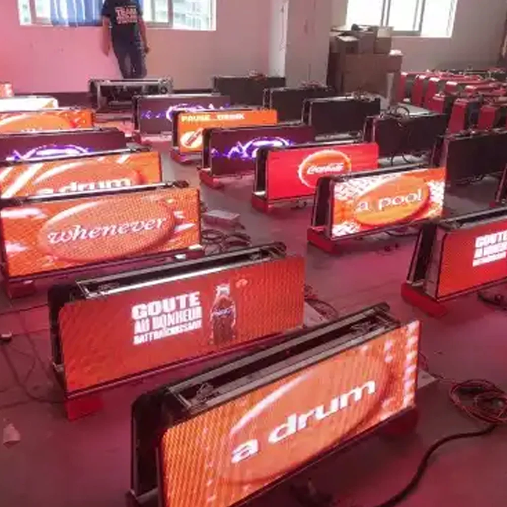 Led Display Top Taxi Waterproof Double Sided Advertising Led Display  P2/P2.5/P3/P4/P5 Taxi Led Sign Car Top Led Display Factory