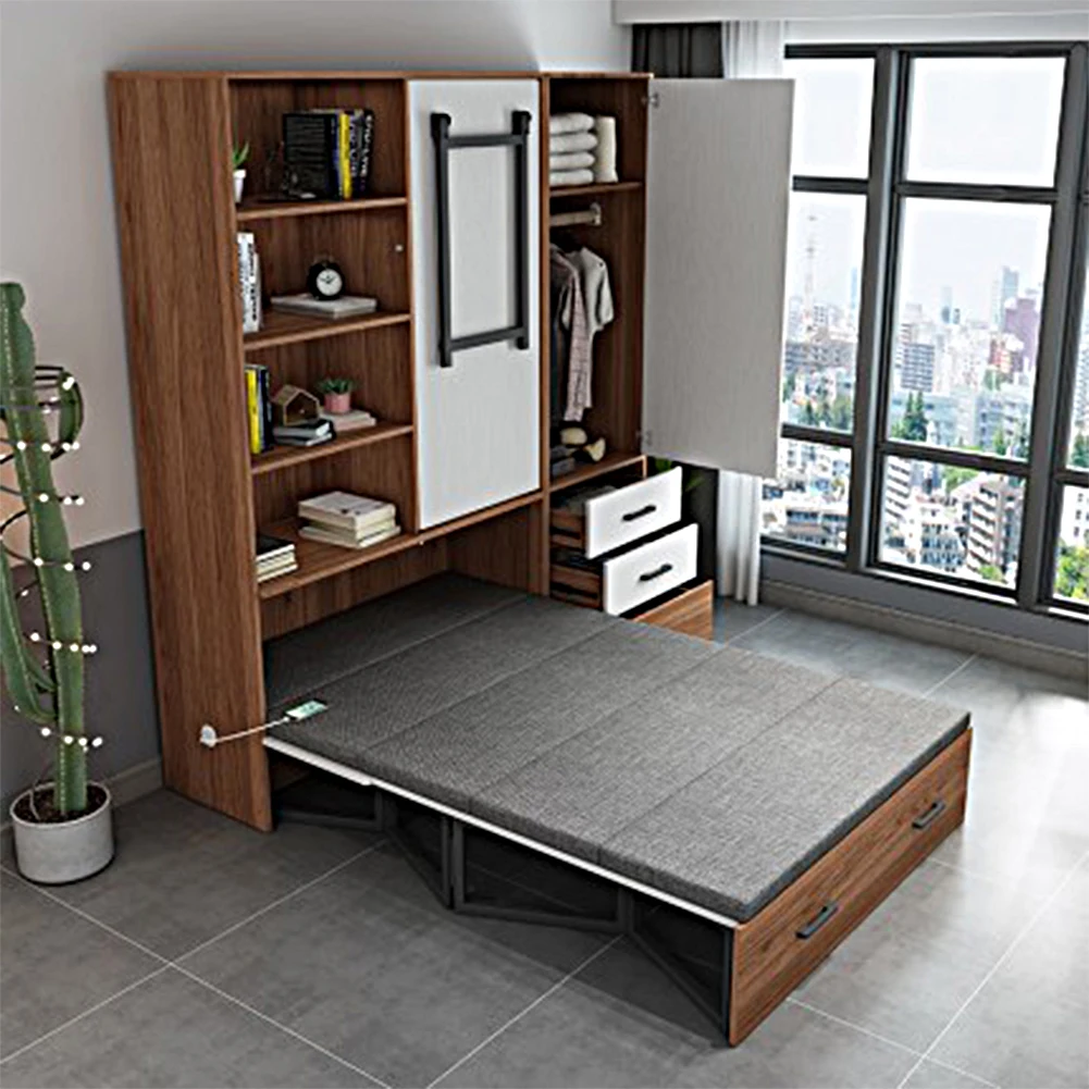 Solid wood environmental protection multifunctional combination bunk beds wall folding wall bed murphy bed