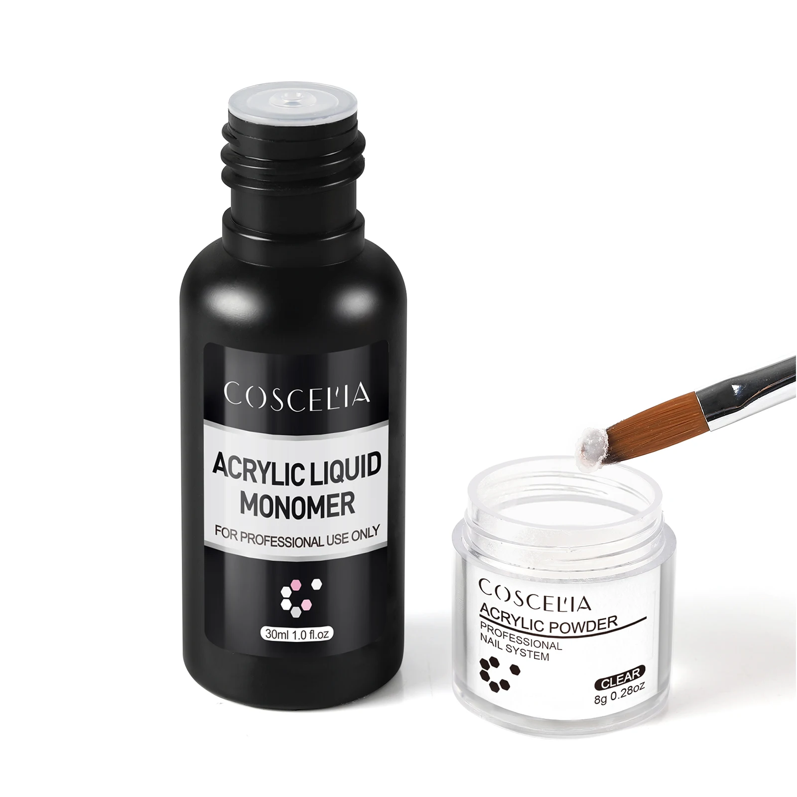 Private Label High Quality 30ml Oem Odorless Clear Color Monomer Nail Acrylic Liquid Quick-dry for Nail Acrylic Powder EMA MMA