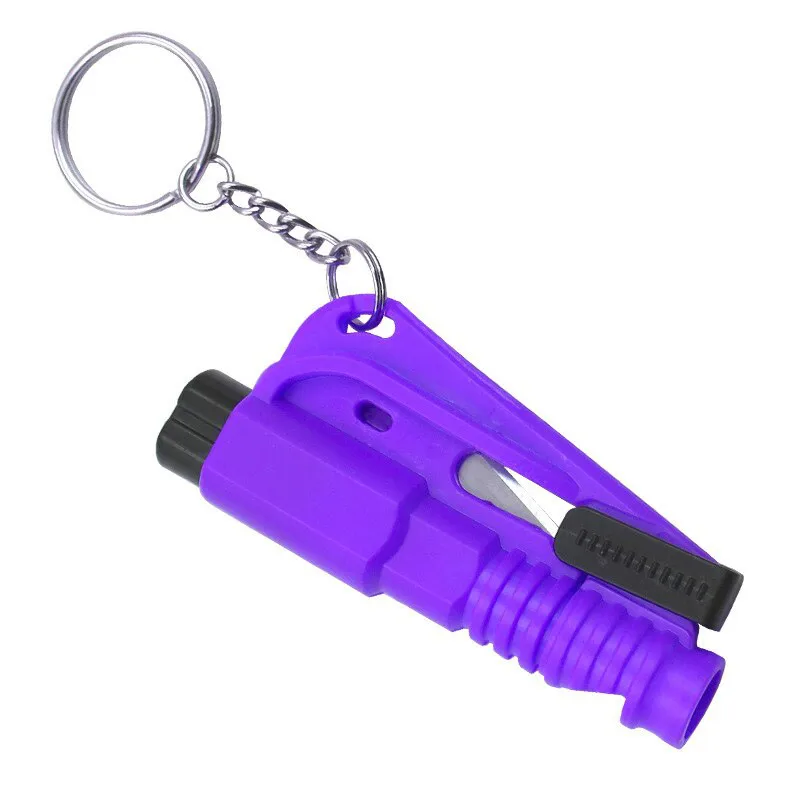 Life-Saving Tool Car Safety Hammer Auto Emergency Alarm Whistle Glass Window Breaker Keychain Seat Belt Cutter Keyring