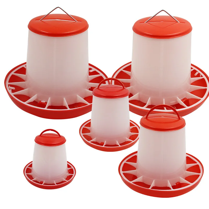 Wholesale Thicken Durable Livestock Chicken Duck Goose Feeding Barrel Automatic Plastic Feed Device For Farms Retail Industries
