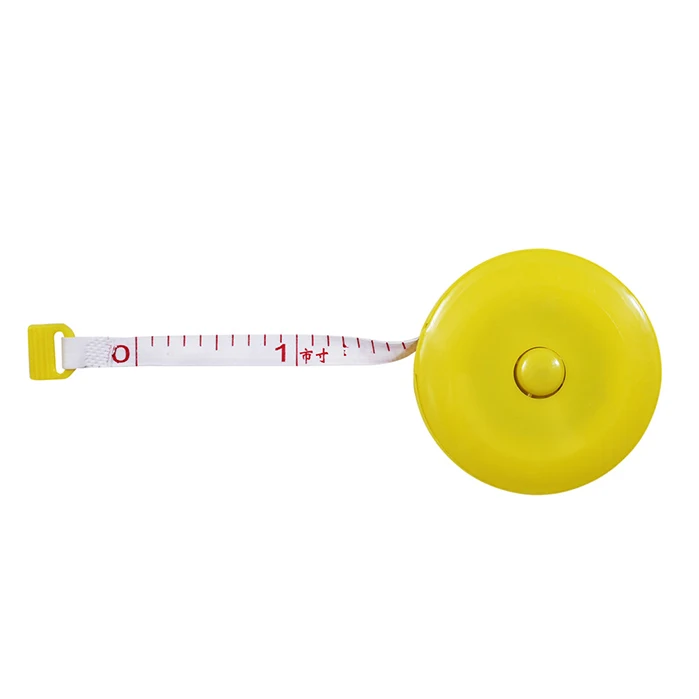 60 дюймов, 1,5 метра, мягкая круглая Выдвижная мерная лента, карманная, измерительная лента для шитья ткани