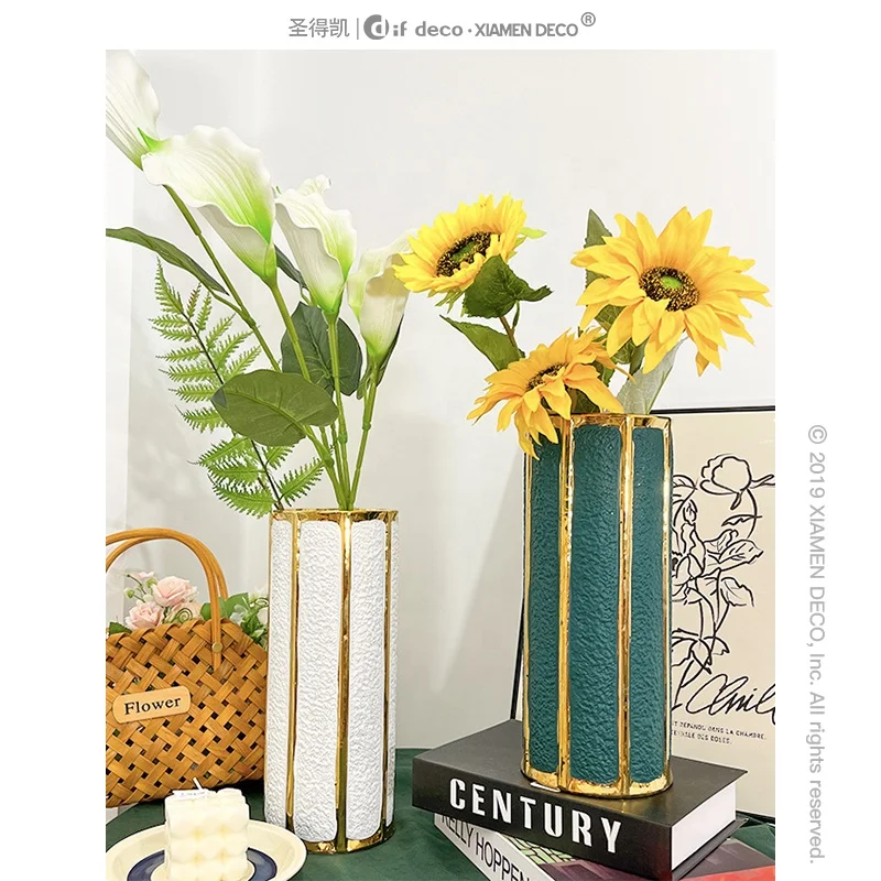 2022 simple style phnom penh glazed ceramic vase home accessories living room decoration