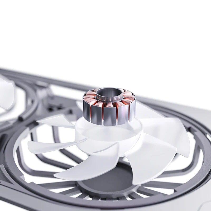 Boneruy Custom Logo 360 Cooling Fans Blue Light And Foldable Aluminium Laptop Stand With Cooling Fan