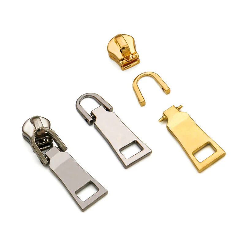 Custom Detachable Metal Zipper Pullers for Zipper Sliders Head Zippers Repair for Backpack Coat Tab DIY Sewing Accessories