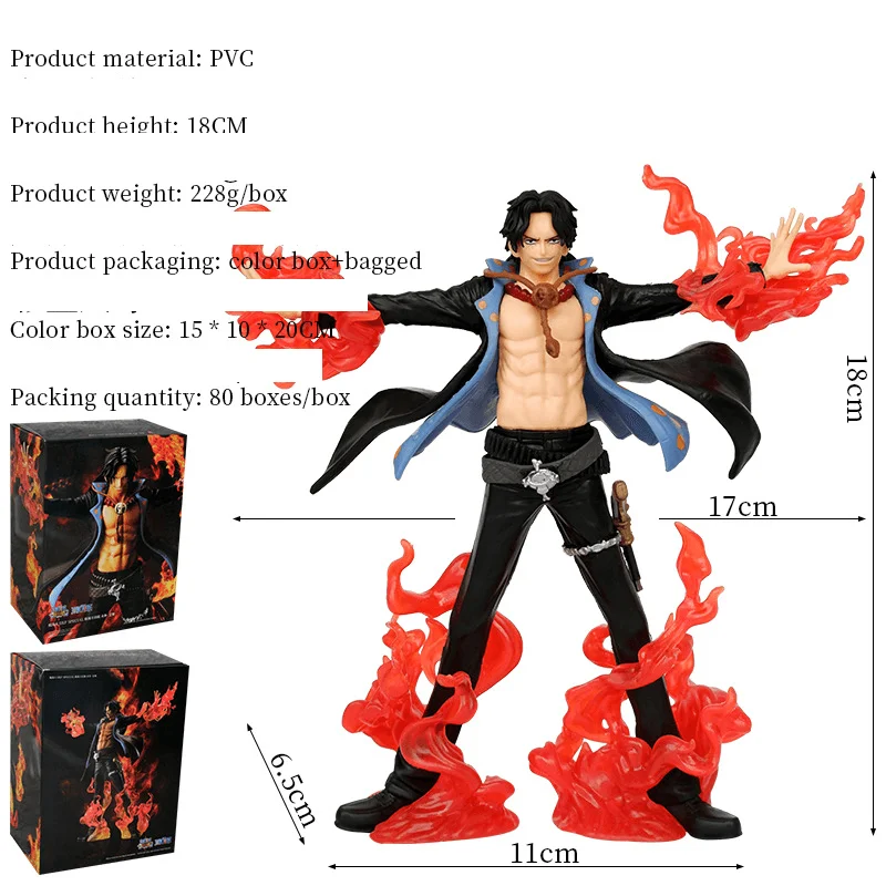 New Unisex Ace Figure Toys Japanese Cartoon Movie DXF Black Clothes Model Toy Made PVC Featuring Dragon z Ball