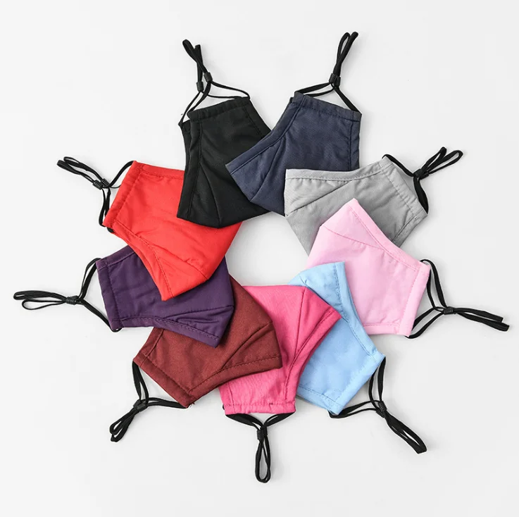 Reusable plain cotton face mask washable fabric cloth face masks