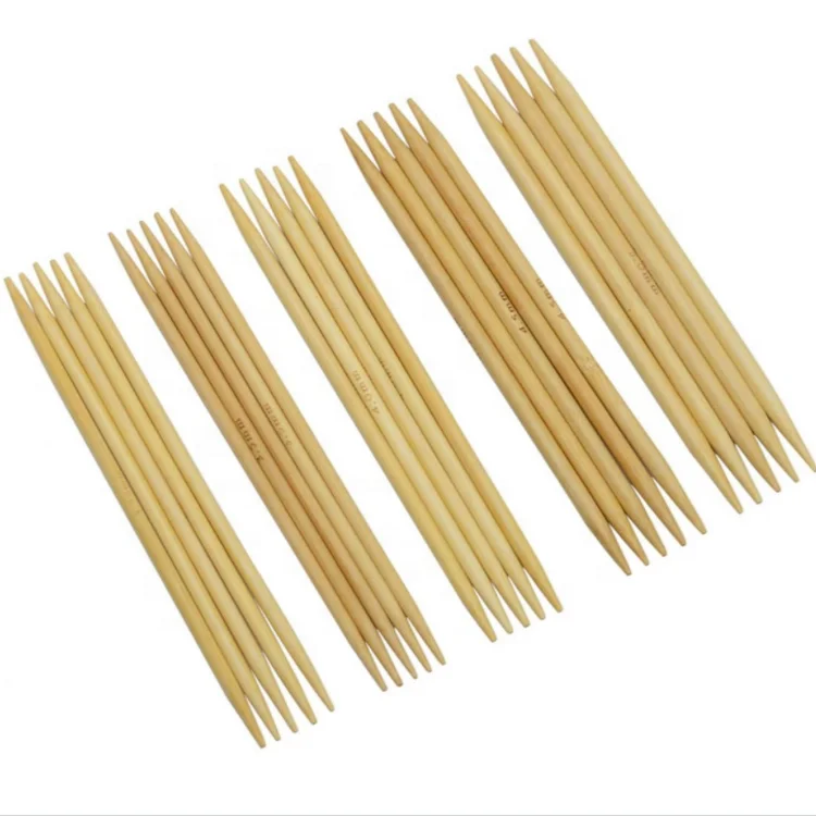 2.0-12.0mm Bamboo Knitting Needle Yarn Knitting Needle Double Point  For Woolen Socks