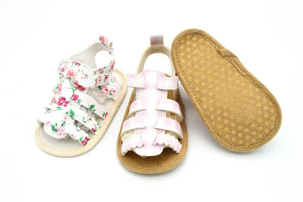 Цветочный дизайн ярких цветов, оптовая продажа, детские сандалии для первых шагов, обувь для девочек