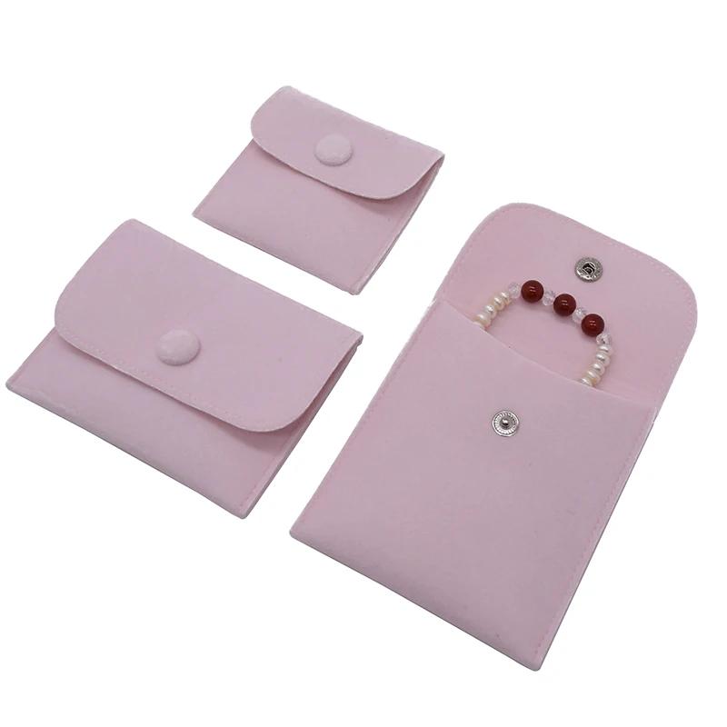 Custom Printed High Quality Suede Cotton Bracelet Jewelry Packaging Pouch