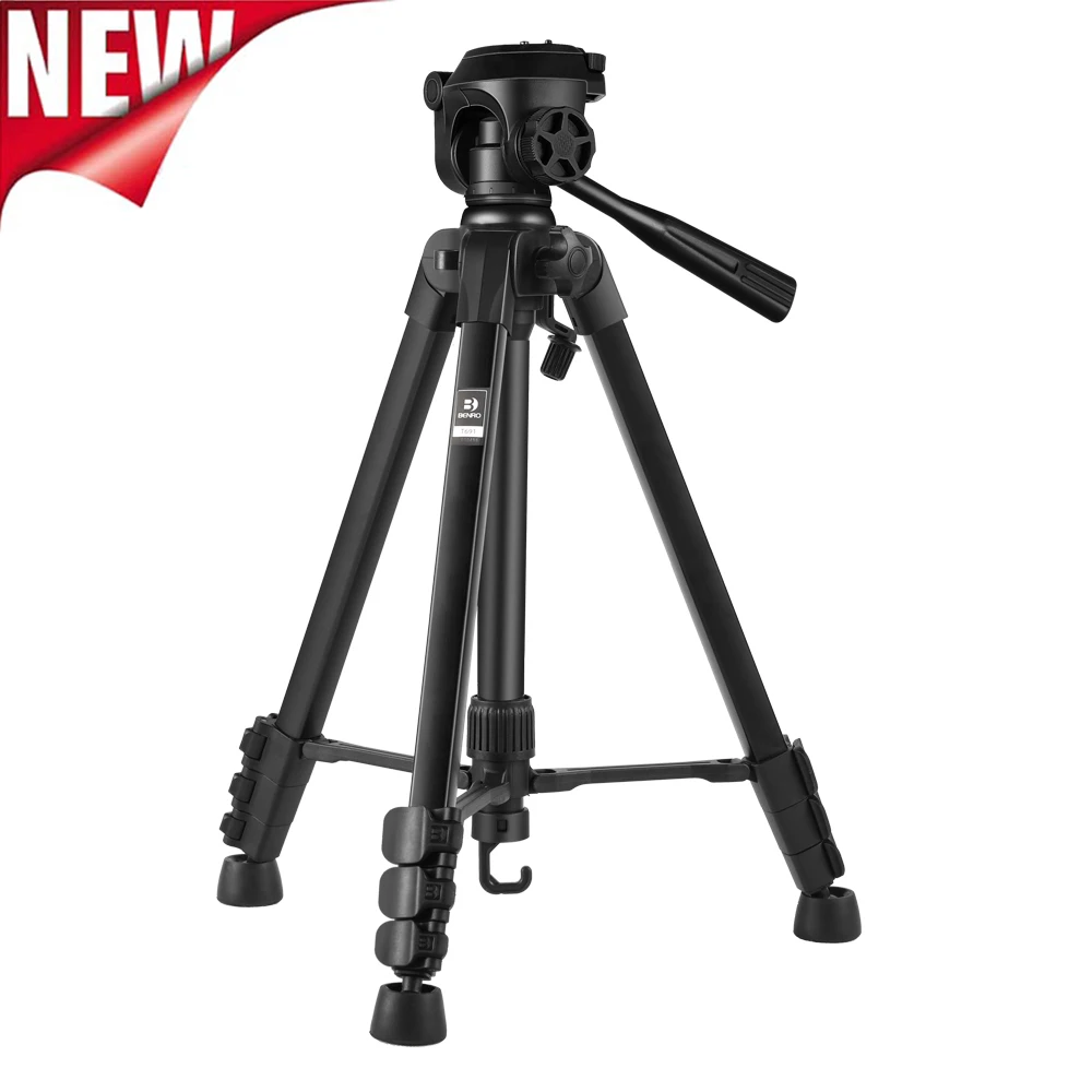 BENRO T691 Lightweight Aluminum DSLR Cameras Stand Tall Tripods Video Camera Tripod